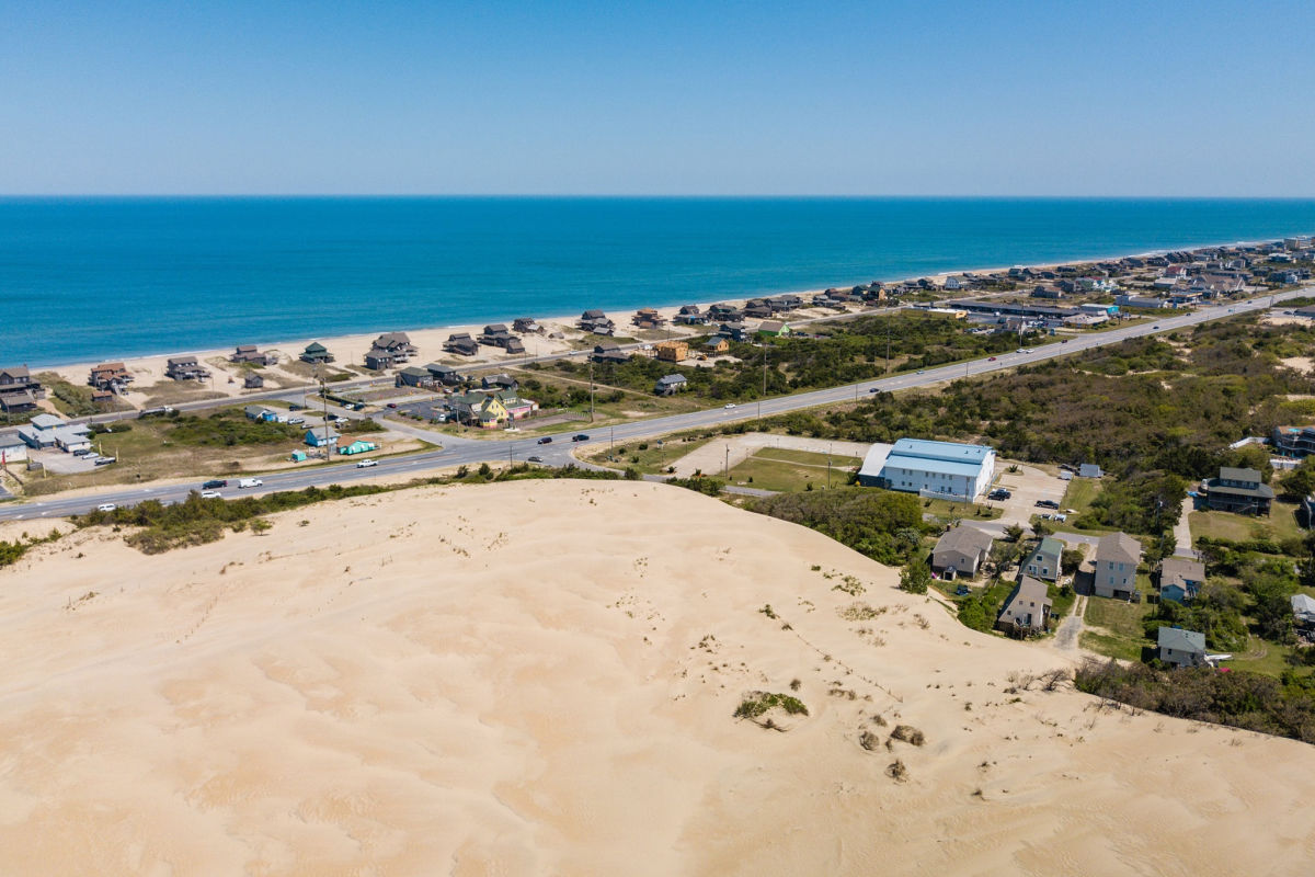 Worship Centers - Nags Head Church from Jockeys Ridge State Park on the Outer Banks SAGA