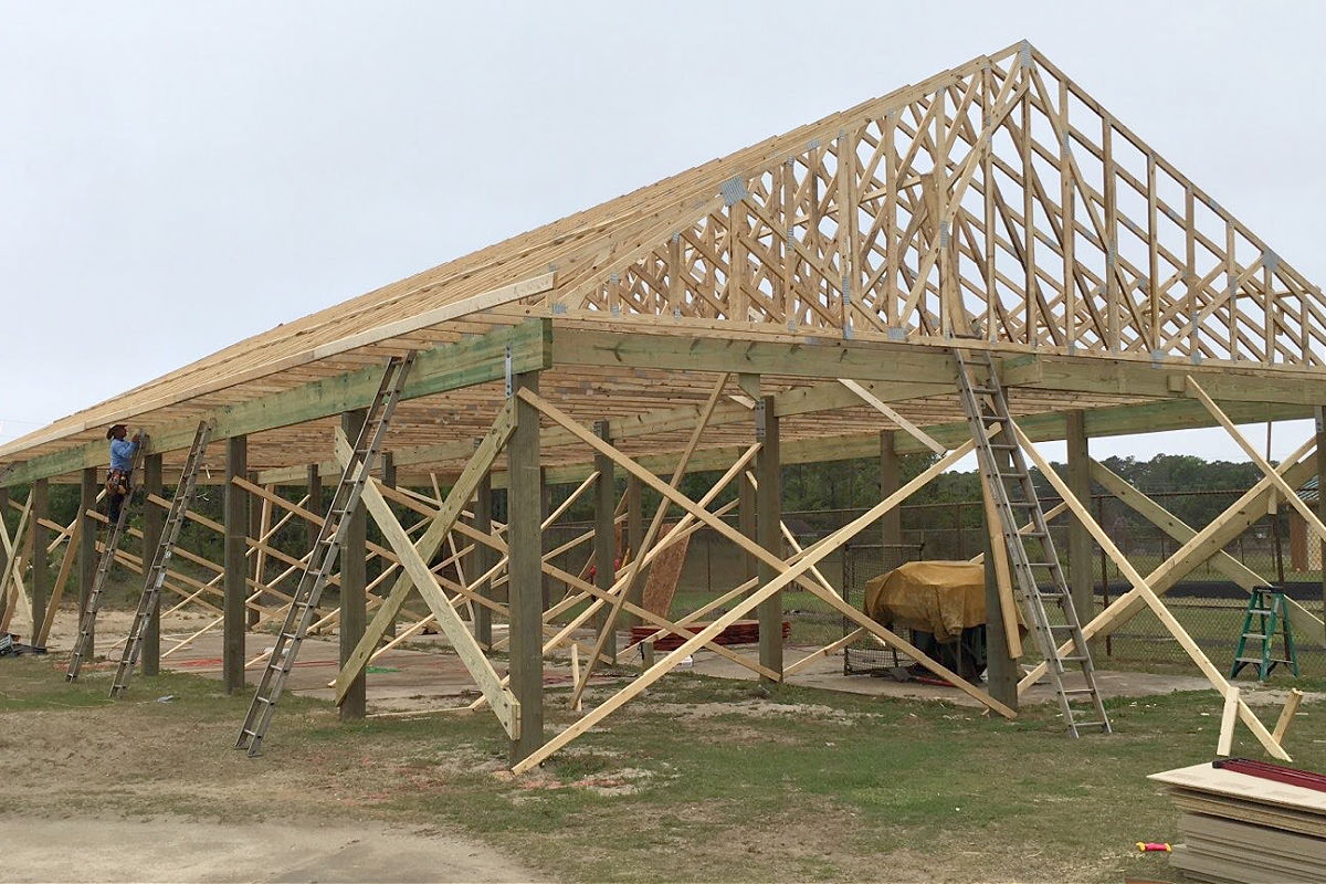 SCF and SAGA and partners build batting cages FFHS Outer Banks
