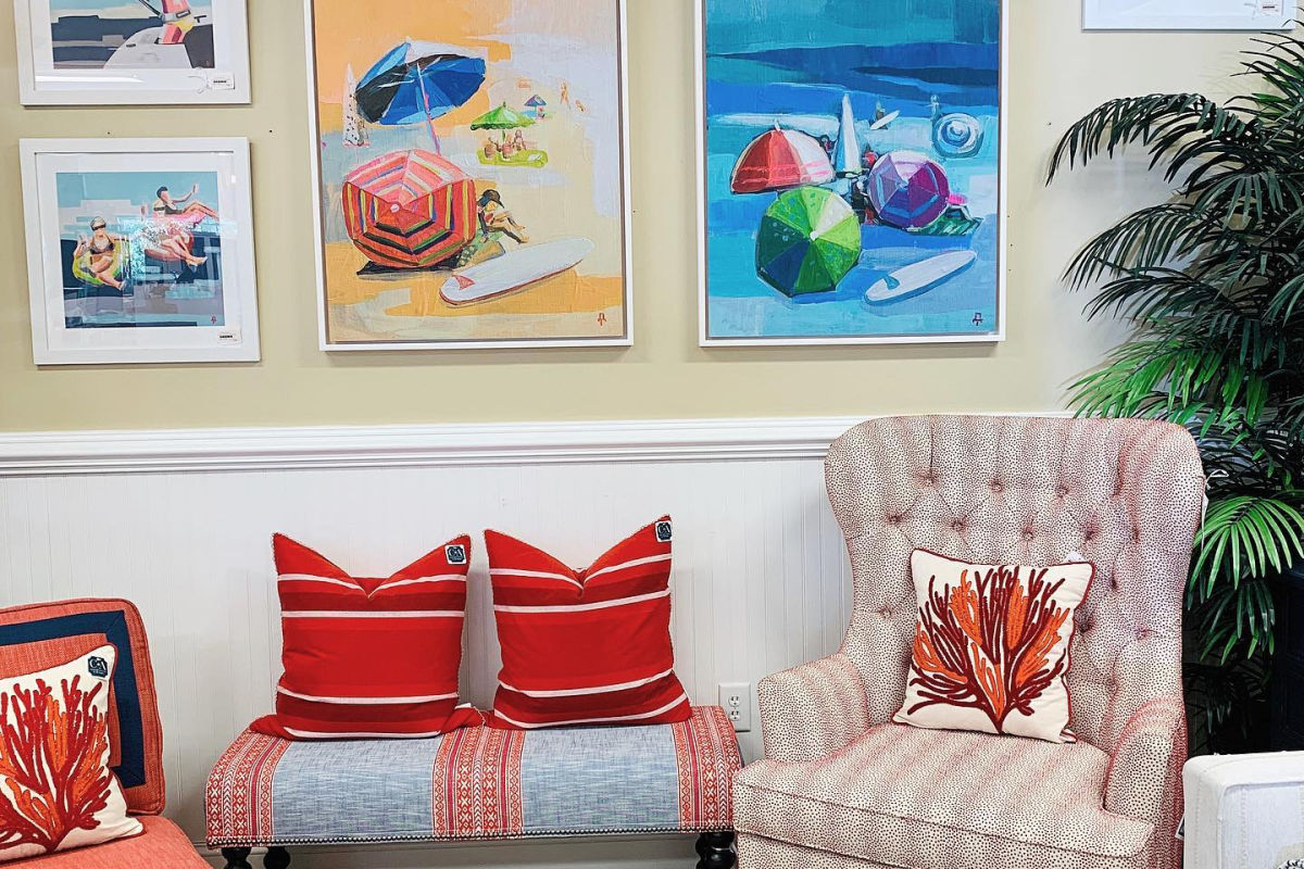 Coastal Accents and Design features Tanya Dulyaba art on the Outer Banks