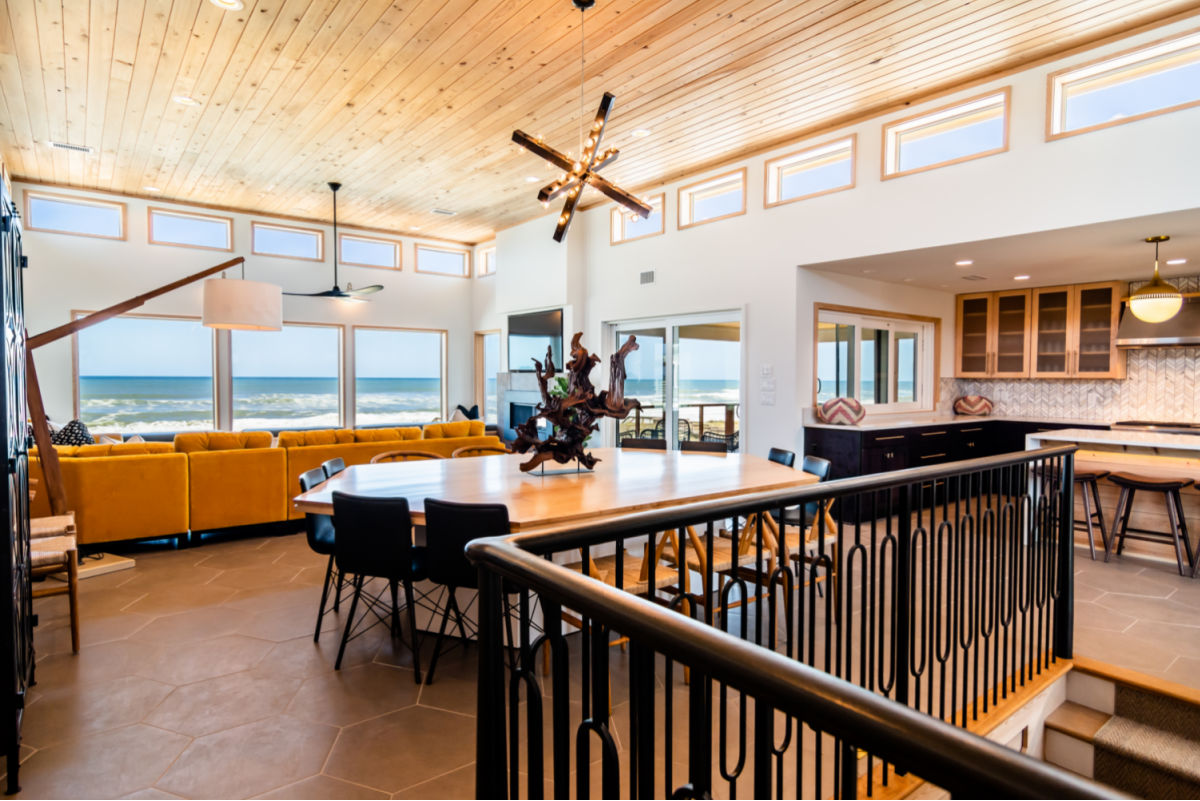 ocean front beach house built