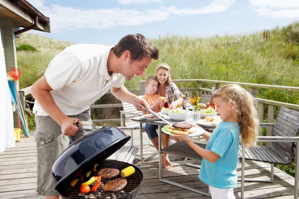 Games are fun for all ages during family cookouts on the Outer Banks