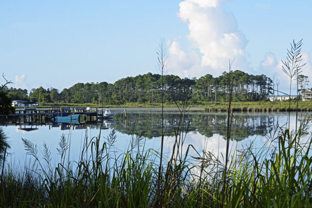 from community pier at Water Oak salt marsh at Colington by SAGA outer banks