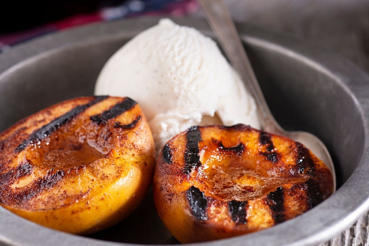 Grilled Peaches Outer Banks fun recipe by SAGA