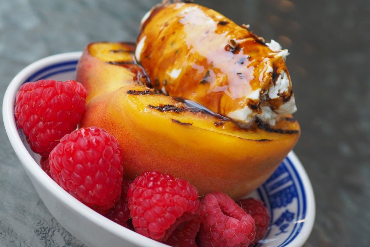 grilled peaches outer banks recipe by SAGA